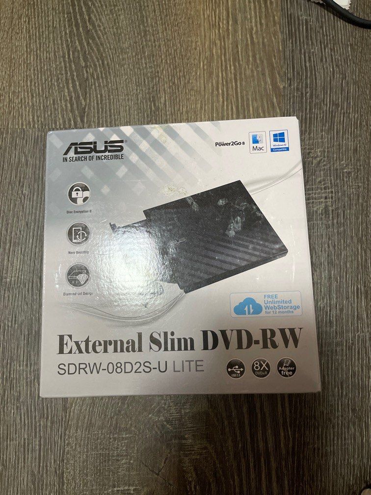 ASUS External Slim DVDRW, Computers & Tech, Parts & Accessories