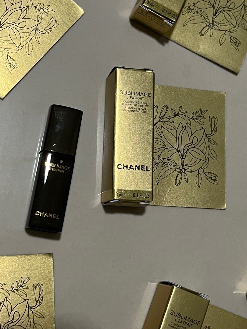Authentic Chanel Sublimage L'Extrait Intensive Repair Oil Concentrate 3mL  Deluxe Trial Sample Mini, Beauty & Personal Care, Face, Face Care on  Carousell