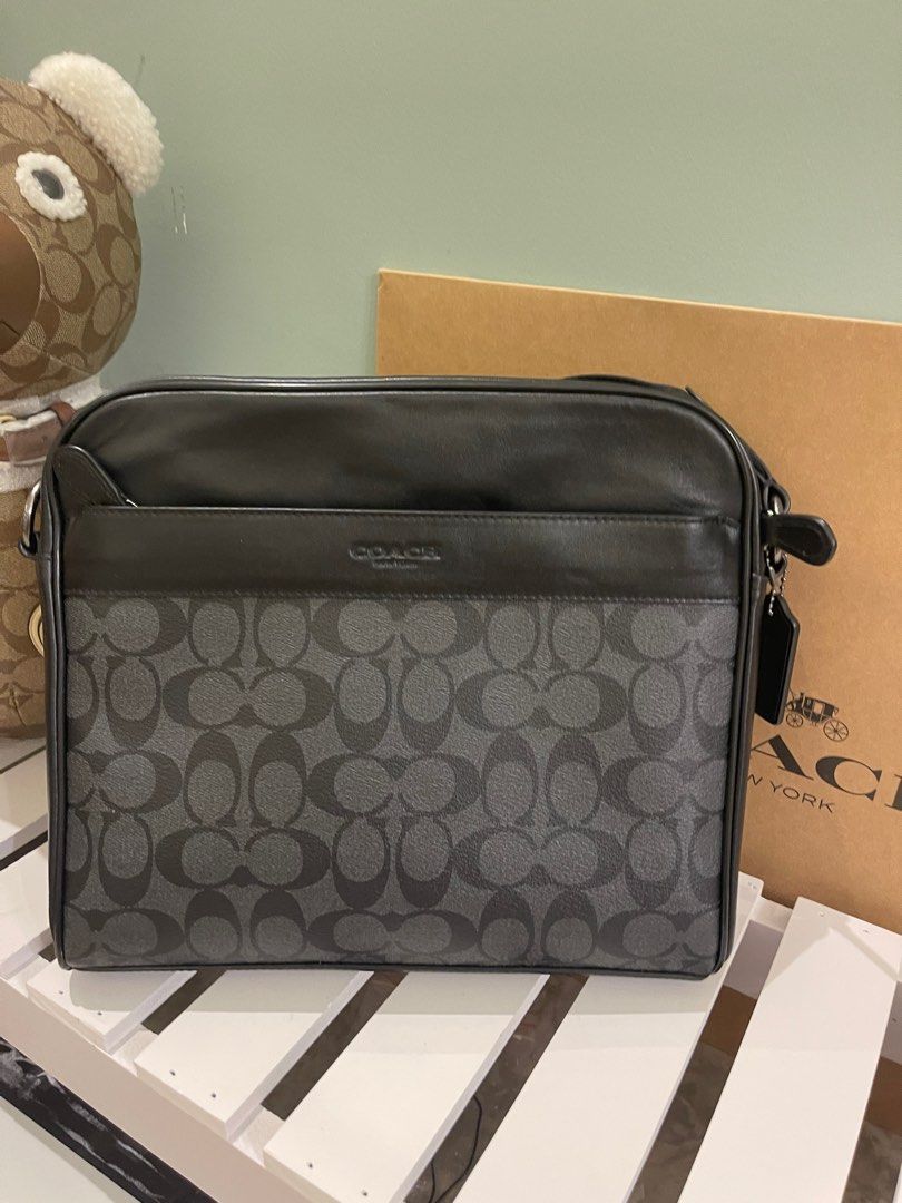 Authentic Coach men messenger bag sling crossbody bag F28456