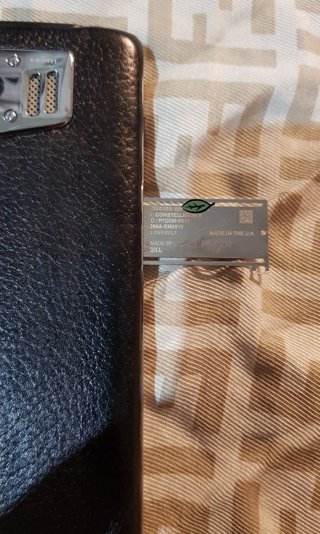 Authentic Vertu Constellation V 2013 (Category: Early Generation Mobile Phones) located in Manila. Submitted by snephysephy (Listing ID 1202064732, Image 3). Description: -No box. Inclusion is only a generic Nokia fast charger. -For detailed specs refer to this: https://m.gsmarena.com/vertu_constellation_2013-5868.php -Titanium Body -Full Sapphire Screen -Ruby Concierge button (no longer have access) -Working with Smart sim (tested) -Cannot updat