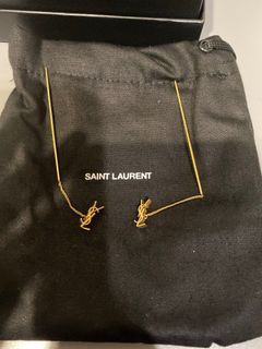 Authentic Yves Saint Laurent YSL Gold Earrings