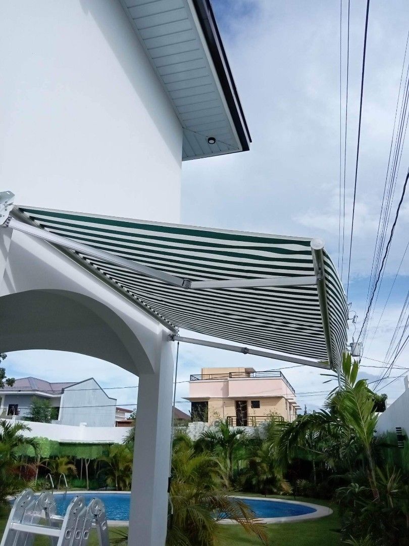 AWNING MANUAL CANOPY, Furniture & Home Living, Outdoor Furniture on