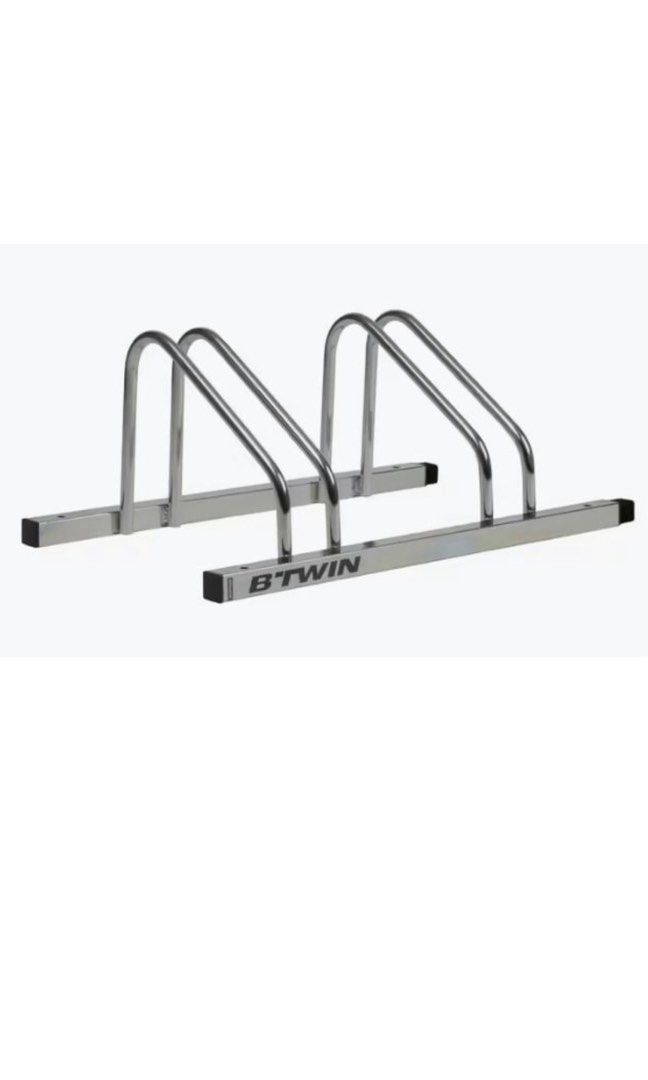 Bike Storage Rack Btwin Metal 2Bike Modular Silver (Decathlon