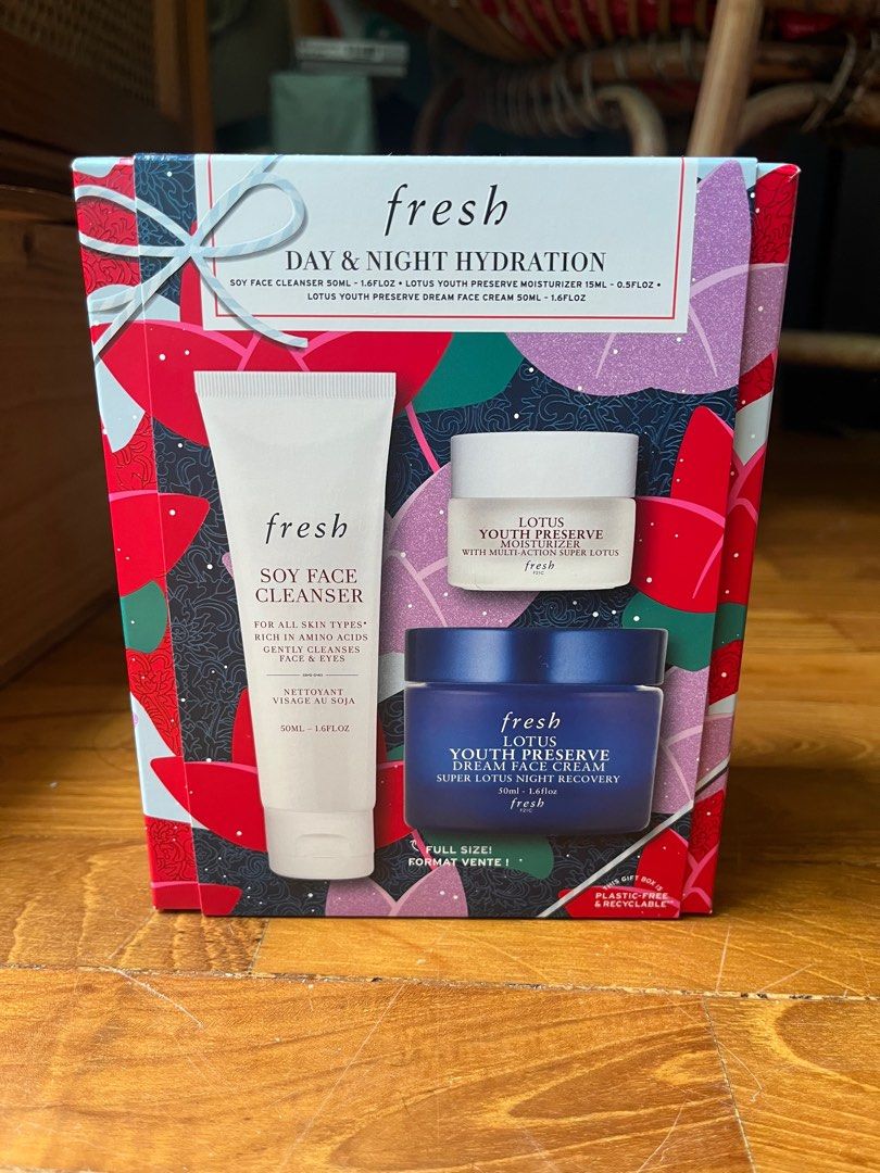 BNIB FRESH GIFT SET DAY & NIGHT HYDRATION CHRISTMAS 2022, Beauty & Personal  Care, Face, Face Care on Carousell