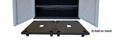 Brand New Plastic Indoor | Outdoor Waterproof Tall Storage Cabinet Rack ...