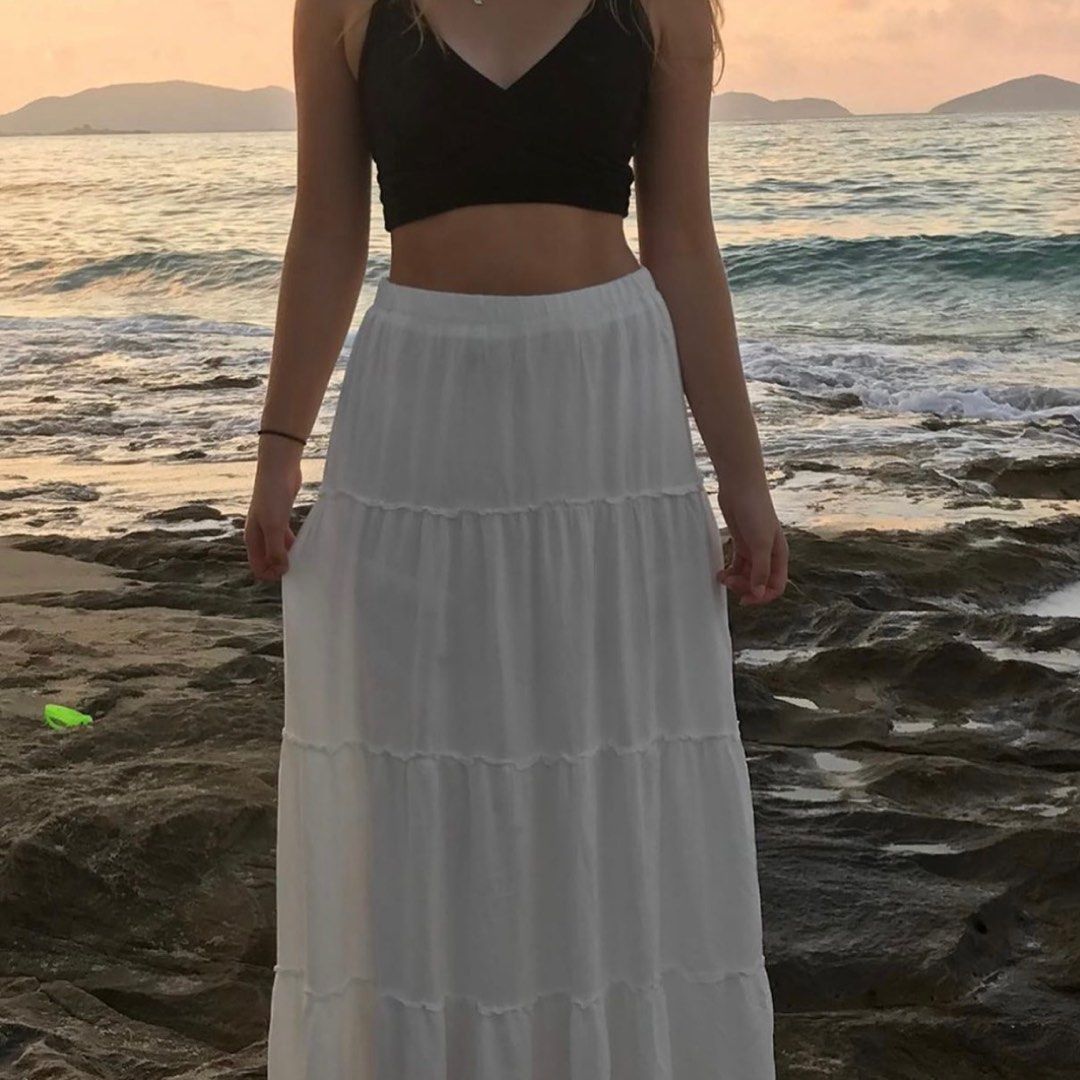 brandy melville izzy skirt white ruffle john galt preorder spree fj