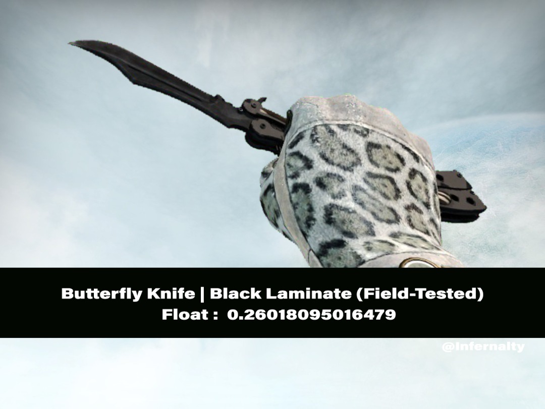 Butterfly Knife Black Laminate FT CSGO SKINS KNIVES, Video Gaming