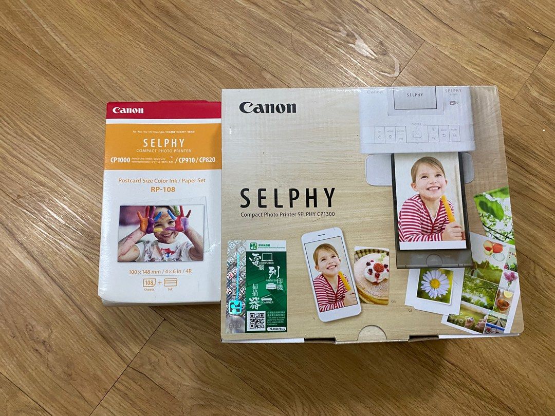 Canon selphy CP1300+ Ink& paper set, 電腦＆科技, 打印機及影印機 - Carousell