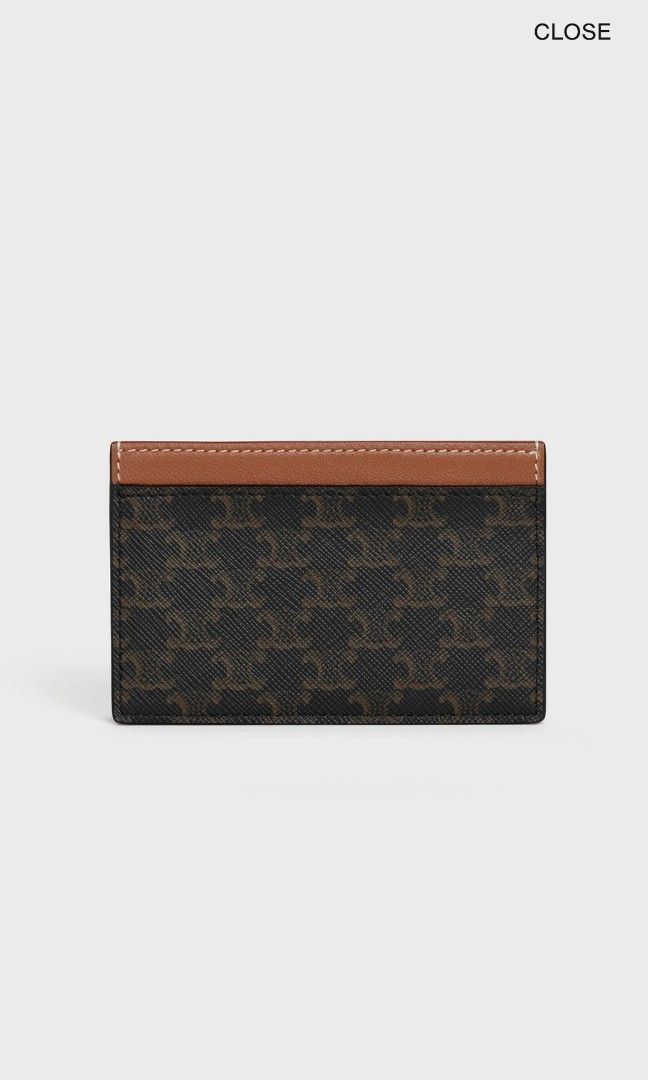 Women's Card Holder In Triomphe Canvas With Celine Print