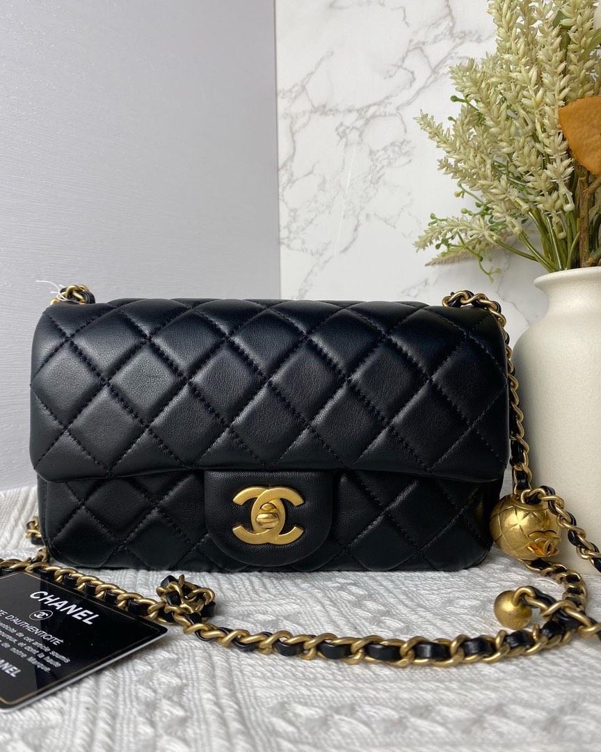 Chanel Mini Pearl Crush Flap, Luxury, Bags & Wallets on Carousell