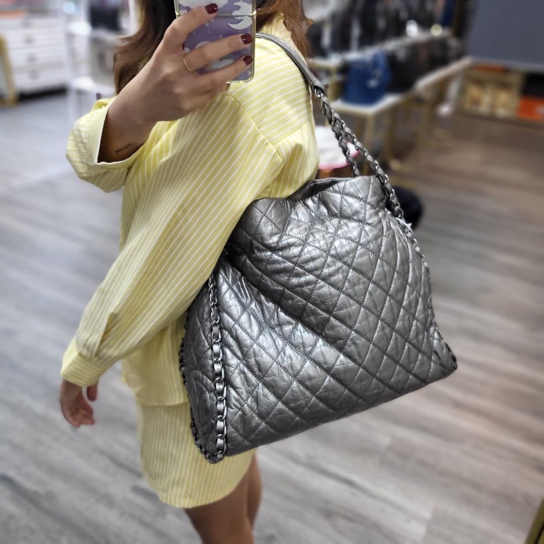 Chanel Quilted Large Chain Me Hobo, Luxury, Bags & Wallets on Carousell