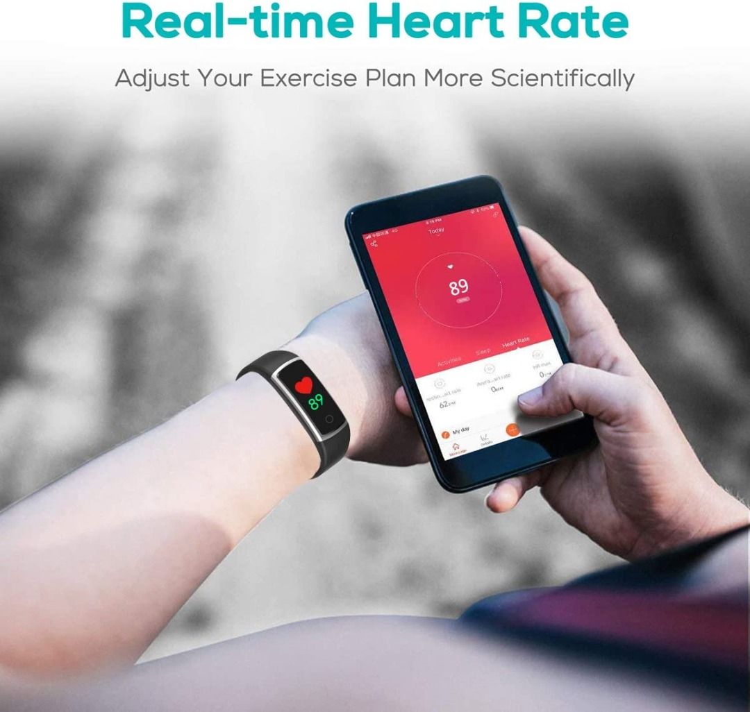CHEREEKI Fitness Tracker Heart Rate Monitor Activity Tracker with Blood Pressure Sleep Monitor 14 Sports Tracking Color Screen IP68 Waterproof