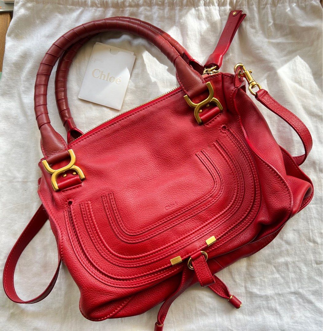 Chloe marcie bag red hot sale