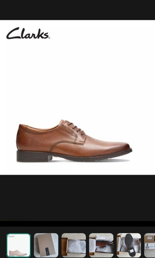 Clarks tilden plain dark tan deals