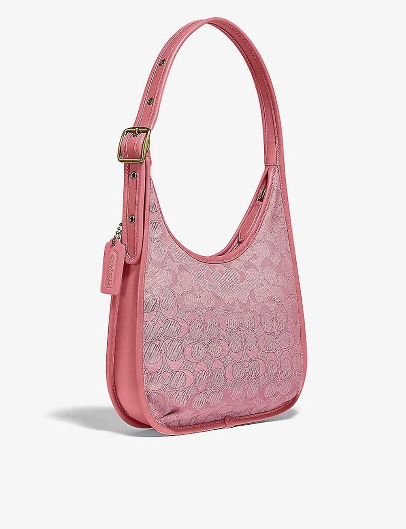 COACH ERGO JACQUARD SHOULDER BAG IN PINK, Women's Fashion, Bags