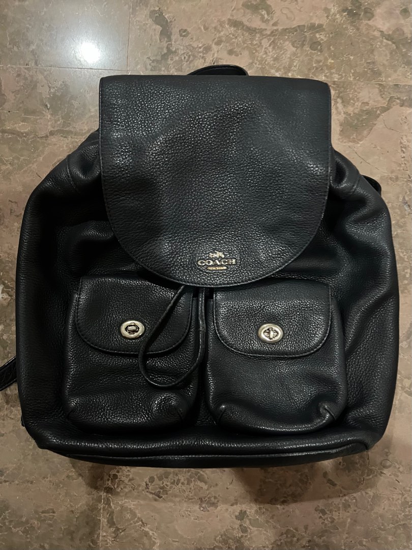 Coach sales navy backpack