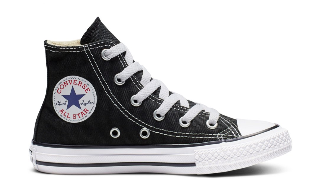 Girls black converse shoes online