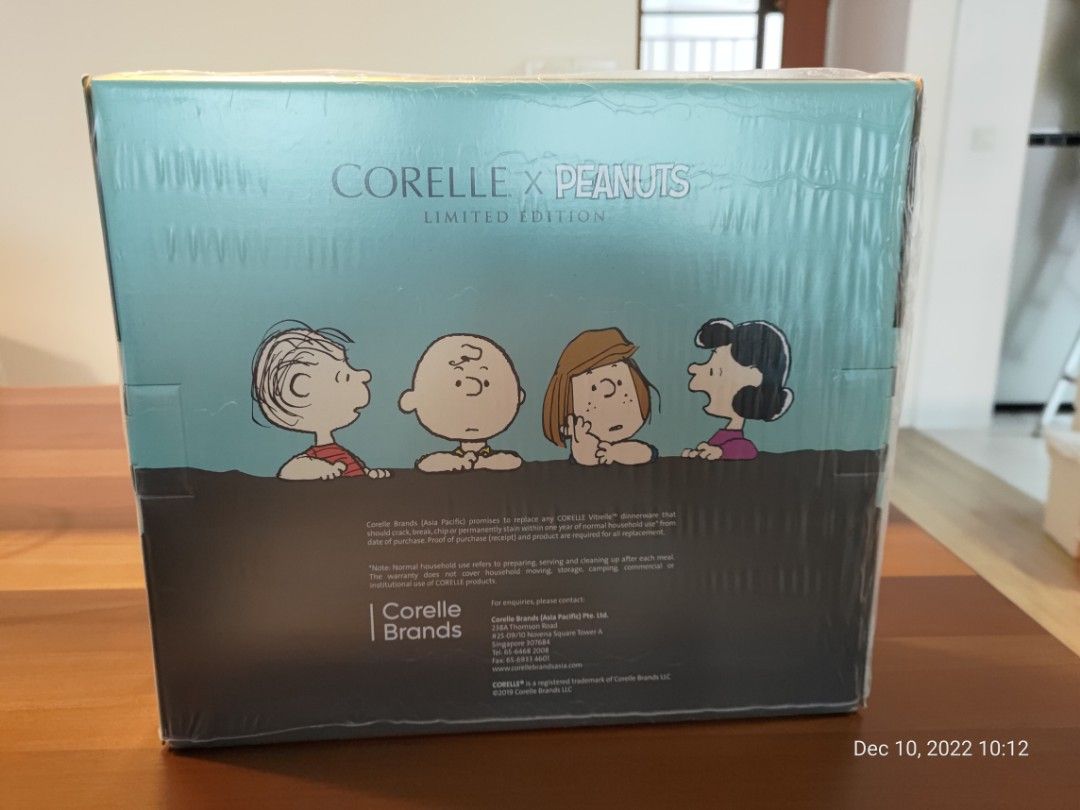 Corelle X Peanuts 3 piece set Limited Edition, Furniture & Home Living