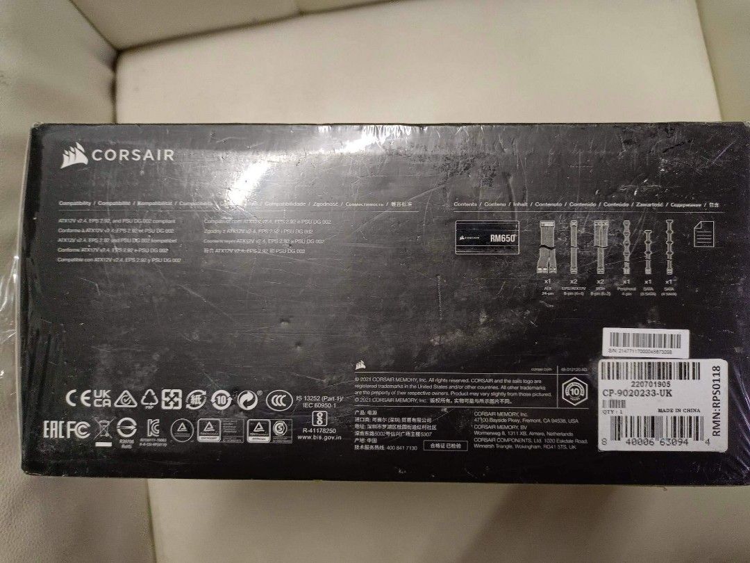 corsair power supply 650w psu modular, Computers & Tech, Parts ...