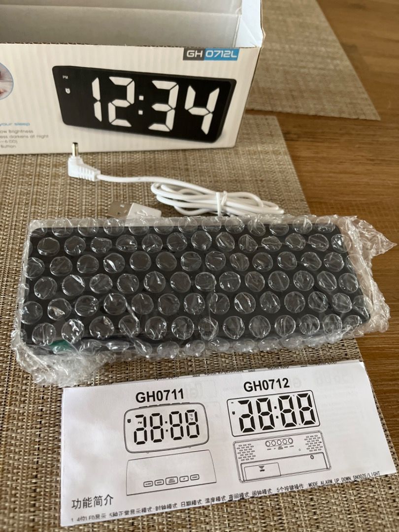 Digital clock, Furniture & Home Living, Home Decor, Clocks on Carousell