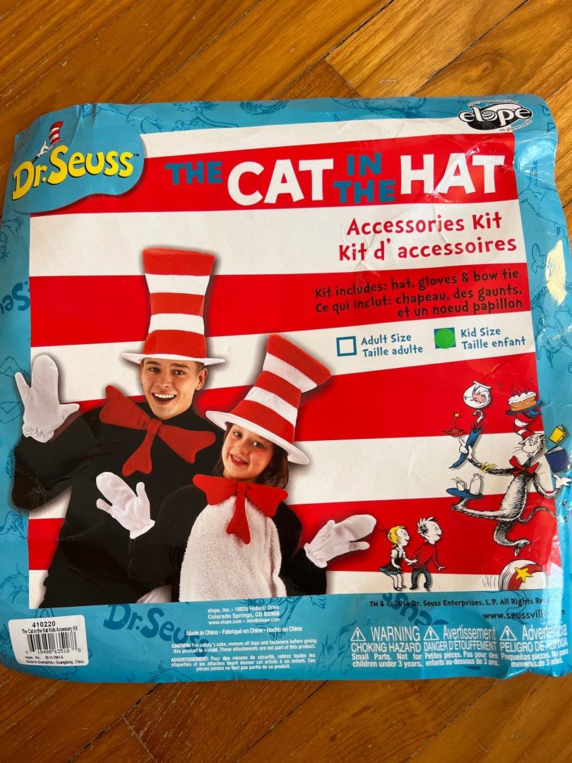 Dr Seuss the cat in the hat costume, Hobbies & Toys, Stationery & Craft, Occasions & Party