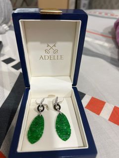Earring jade diamond Adelle