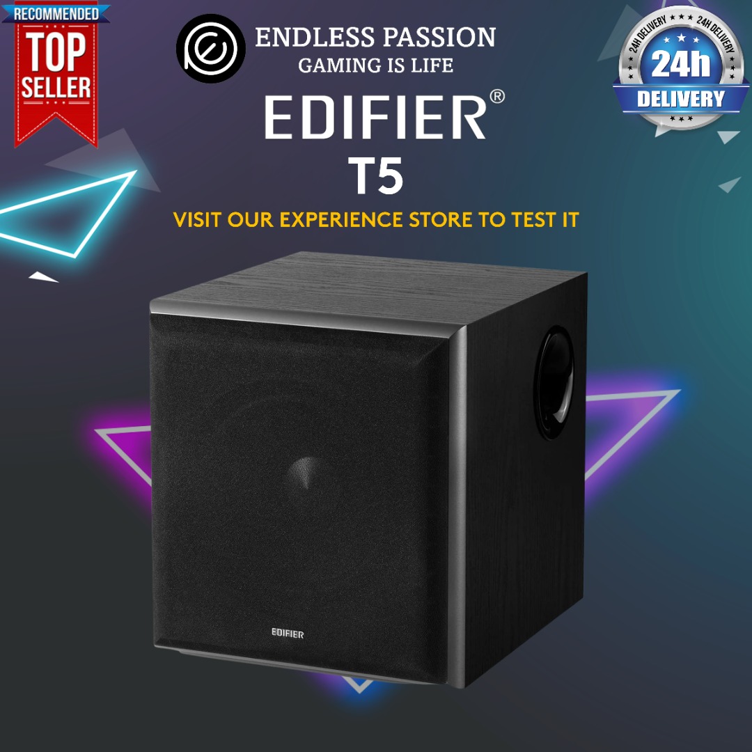 EDIFIER T5 POWERED SUBWOOFER 70W, Audio, Soundbars, Speakers