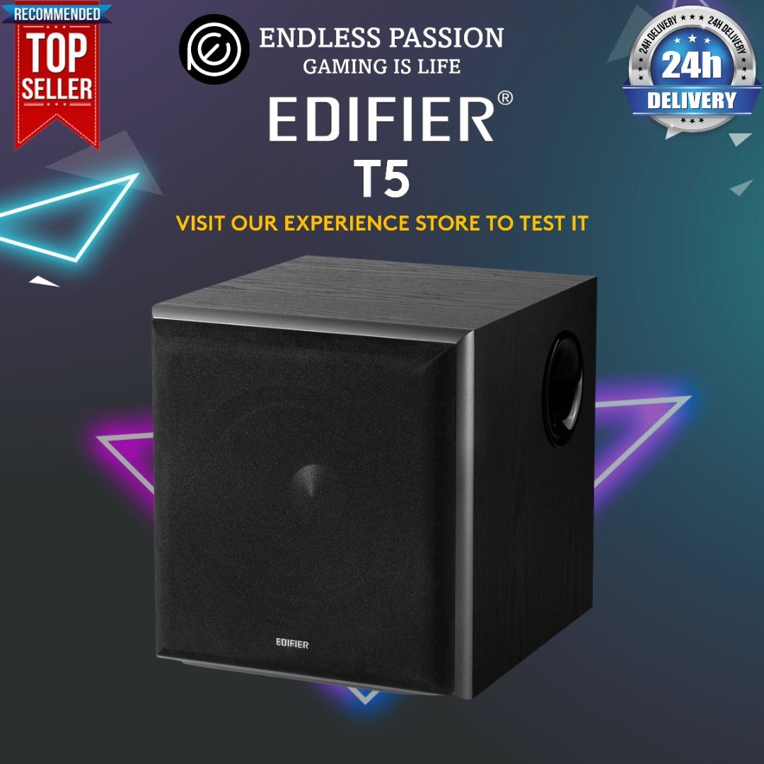 EDIFIER T5 POWERED SUBWOOFER 70W, Audio, Soundbars, Speakers