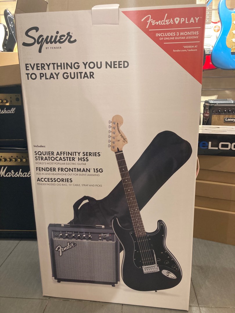 BOX of Electric Guitar Package Squier Telecaster by Fender, Hobbies