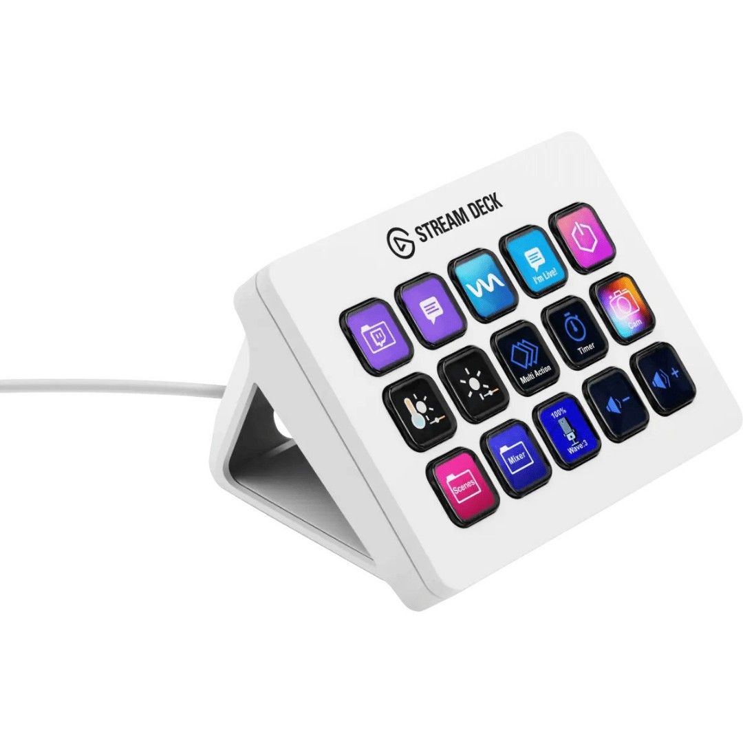 ELGATO STREAM DECK MK.2 WHITE (EL-10GBA9911) (Category: Other Accessories) located in San Juan City. Submitted by blueswitchpc (Listing ID 1202097009, Image 2). Description: 🚨 RESTOCK ALERT 🚨 ELGATO STREAM DECK MK.2 WHITE (EL-10GBA9911). STREAM DECK MK.2 - WHITE Evolve Your Content Stream Deck features 15 customizable LCD keys to control apps and platforms. Hit the Elgato Marketplace for app plugins, icons, tracks plus effects, and keep your se