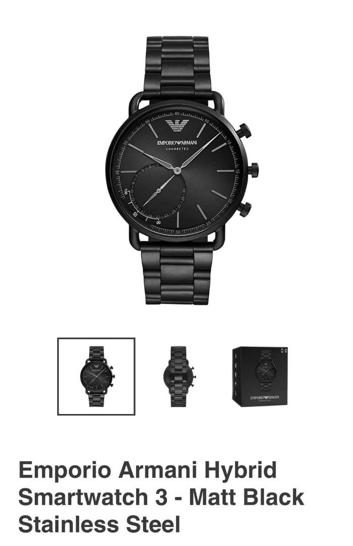 Emporio Armani Hybrid Smartwatch, Men's Fashion, Watches & Accessories,  Watches on Carousell
