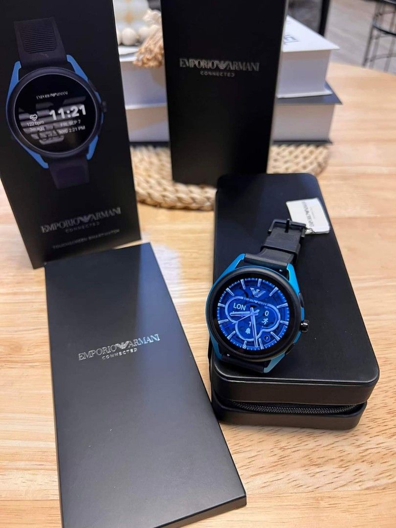 Armani sales smartwatch blue