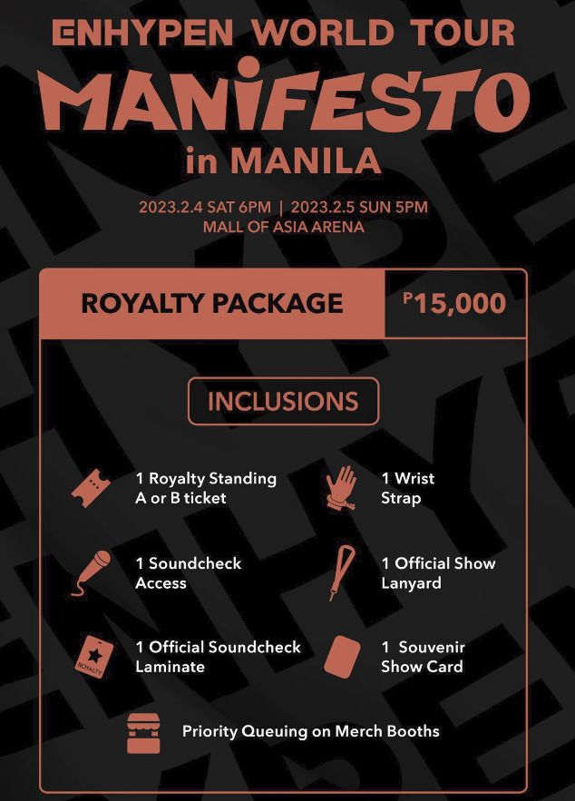 Enhypen Manifesto in Manila, Tickets & Vouchers, Event Tickets on Carousell