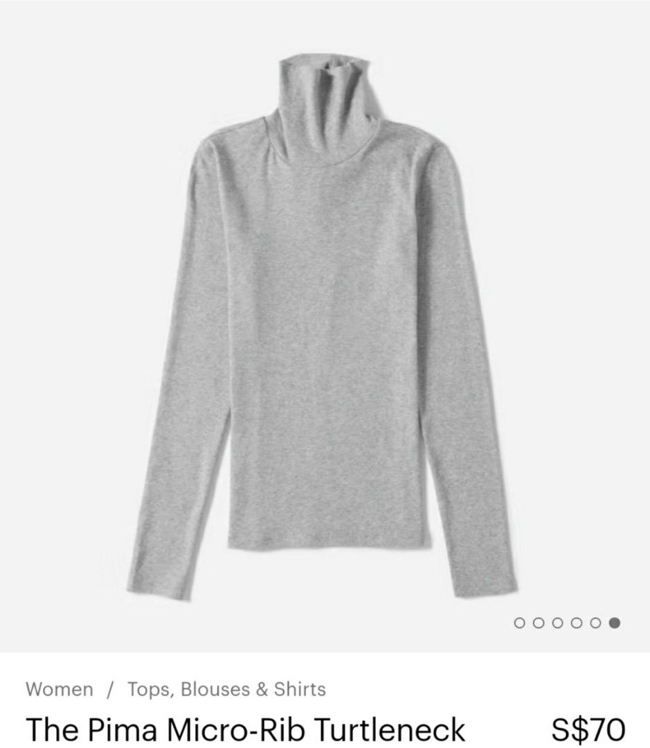 Everlane pima micro rib turtleneck top