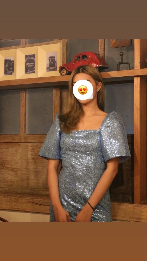 Filipiniana Mini Dress (Category: Evening dresses & gowns) located in Quezon City. Submitted by claclax28 (Listing ID 1202073020, Image 2). Description: Custom made Baby Blue Sequence dress Mini Dress Worn once Thick spandex lining price Slightly negotiable Fits small to medim, can be repaired to fit size. Measurements : Shoulder- 15” Bust-35” Waistline-28” Hips- 38” Dress Lenght- top shoulder to bottom . 38” .