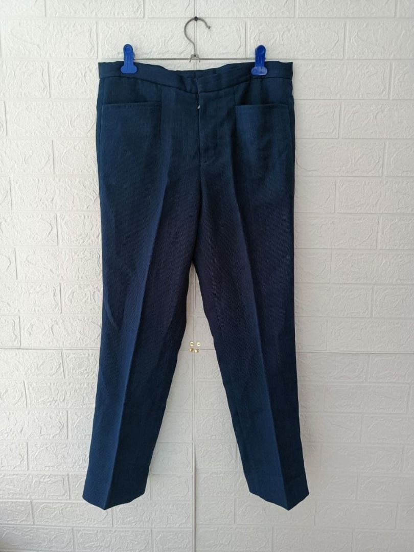 Formal Navy Blue Pants for Men, Men's Fashion, Bottoms, Trousers on  Carousell