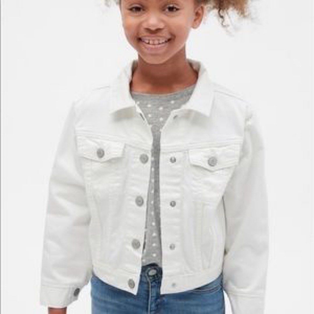 White denim jacket girls outlet