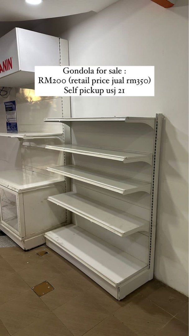 Gondola Terpakai Rack Rak, Furniture & Home Living, Furniture, Shelves