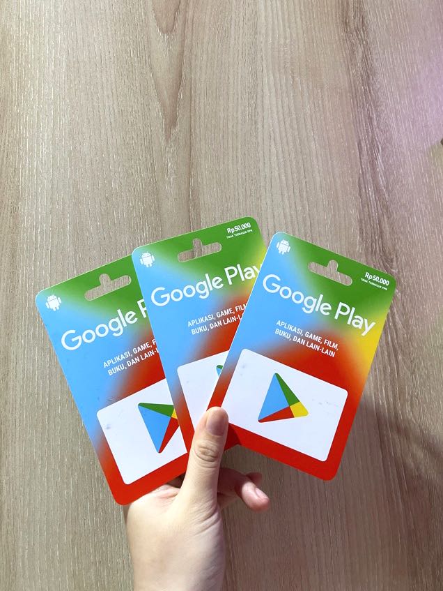 GOOGLE PLAY VOUCHER, Tiket & Voucher, Kartu Hadiah & Voucher di Carousell