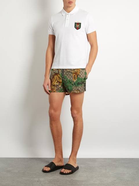 Gucci tiger swim shorts hotsell