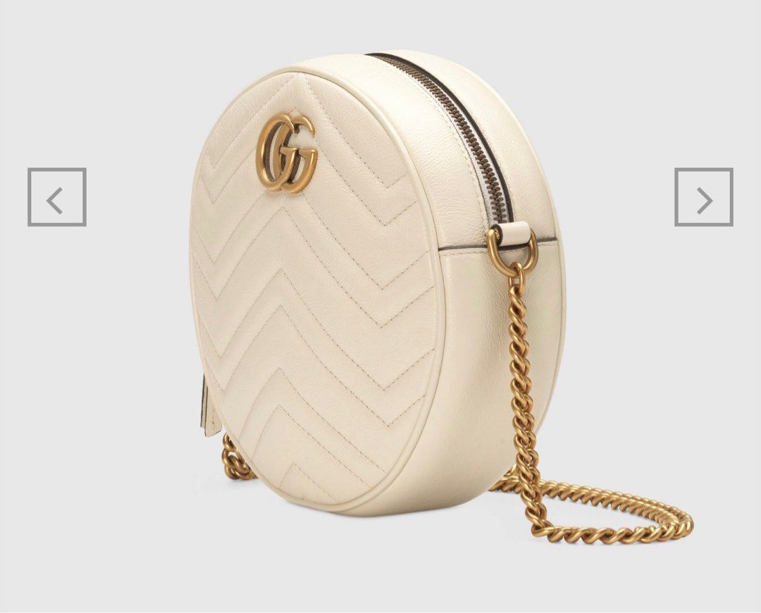 White round gucci top purse
