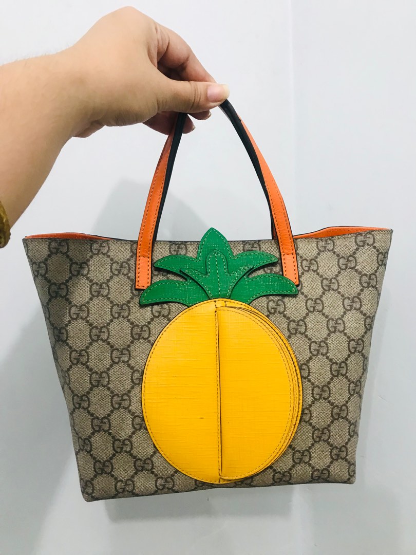 Gucci pineapple shop tote bag