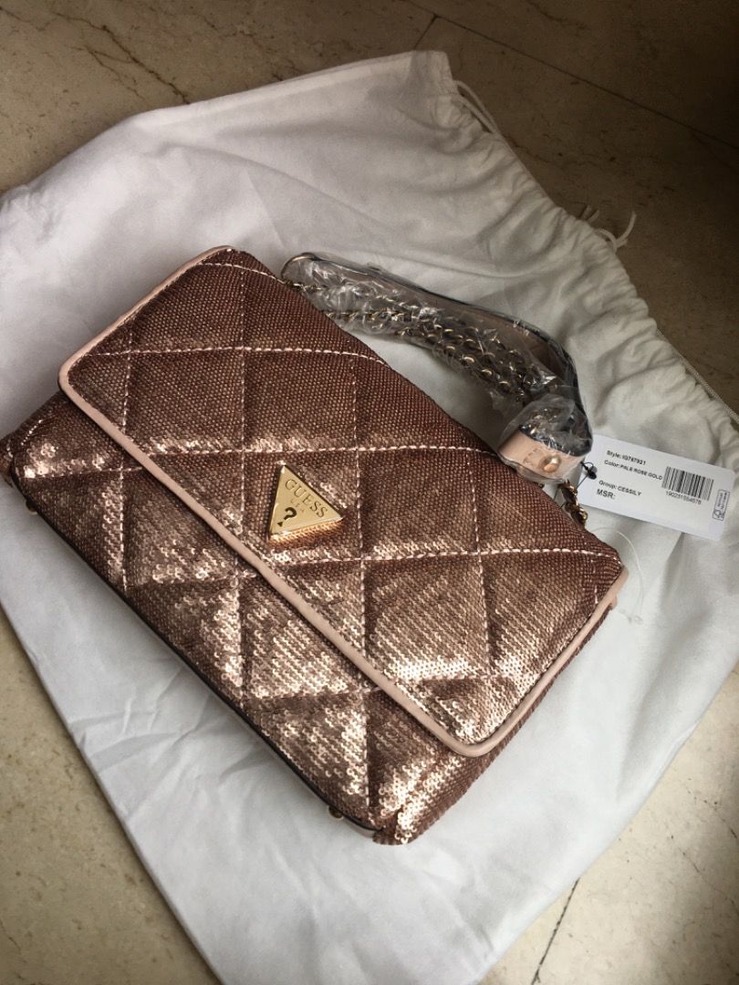 Guess luggage hot sale rose gold