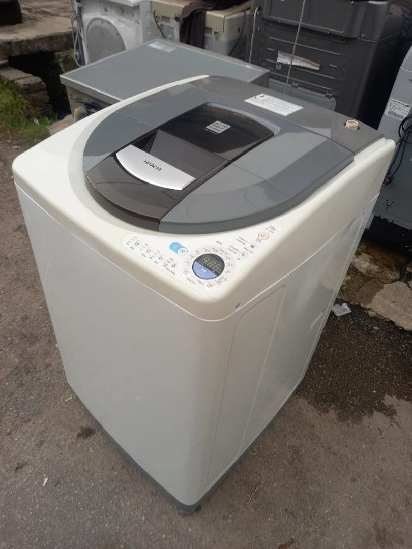 HITACHI top load washing machine 11 kg, TV & Home Appliances, Washing