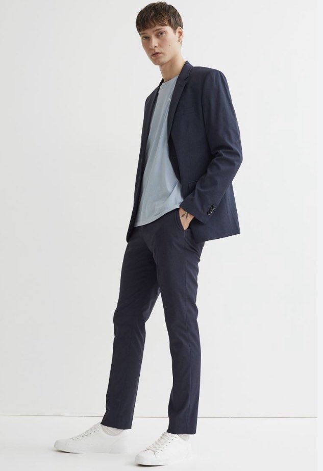 H&m deals navy suit