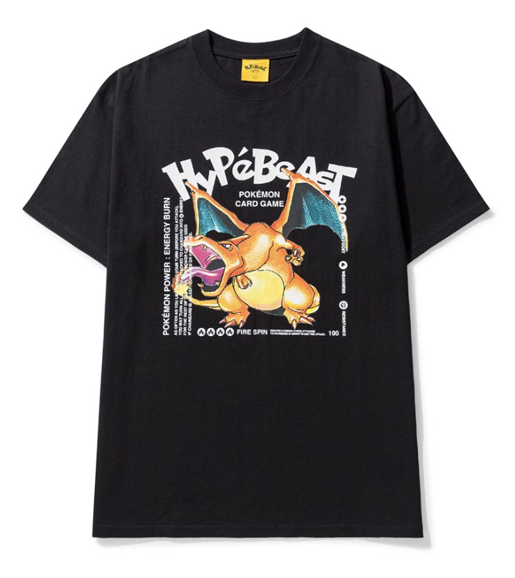 HYPEBEAST X POKÉMON CHARIZARD Black T-shirt, Men's Fashion, Tops & Sets ...