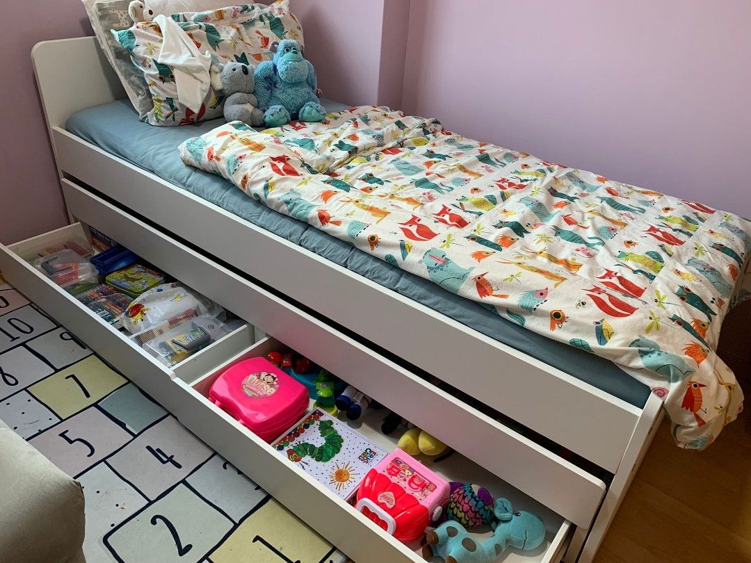 IKEA Children pull out bed, Furniture & Home Living, Furniture, Bed