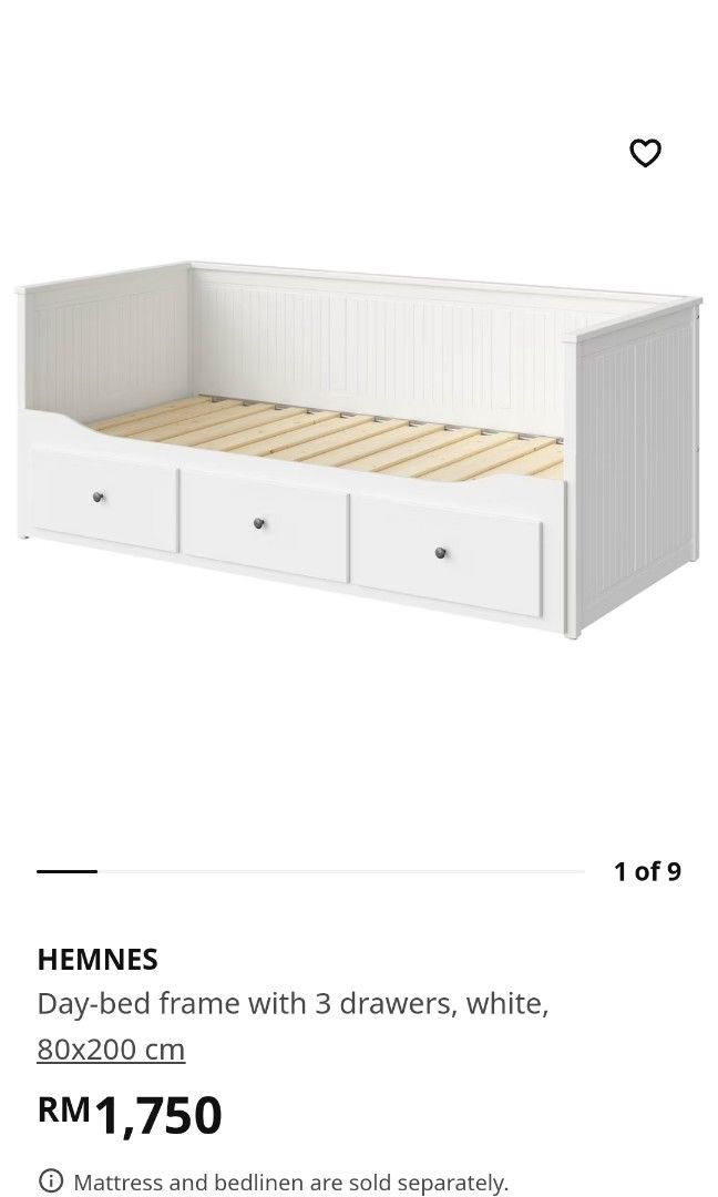 IKEA HEMNES Daybed, Furniture & Home Living, Furniture, Bed Frames