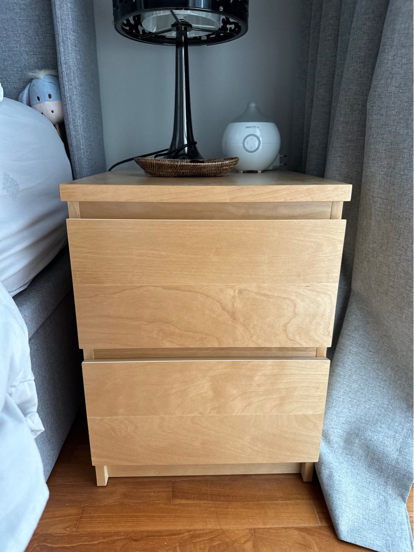 IKEA Malm Bedside table x2, Furniture & Home Living, Furniture, Tables