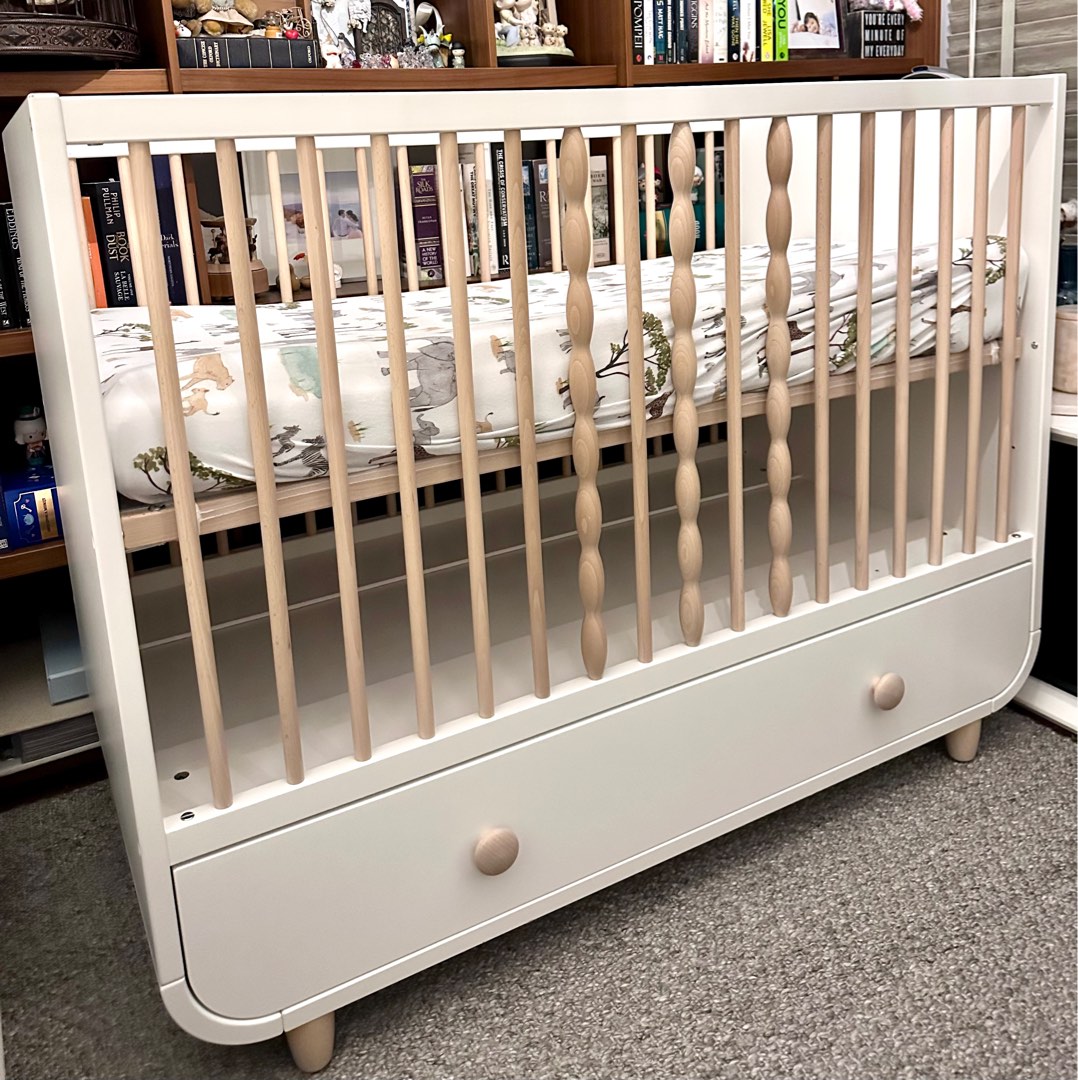 IKEA Myllra Baby Cot & Mattress, Babies & Kids, Baby Nursery & Kids Furniture, Cots & Cribs on